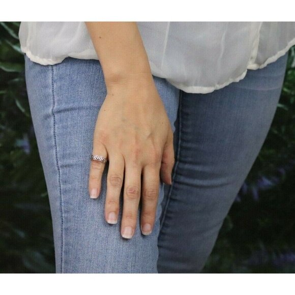 Sterling Silver Celtic Design Toe Ring Size 4 Adjustable - Picture 3 of 7